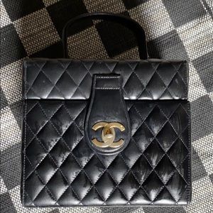 Chanel quilted train case